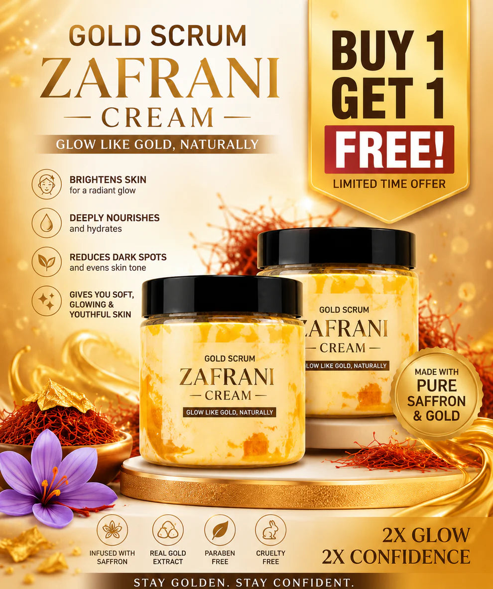 Zafrani Glow Gold Scrum Cream – 100% Organic Buy 1 Get 1 Free